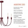 Rozłożysty żyrandol 5-płomienny bordowy świecznikowy minimalistyczny klasyczny AUGUSTINE 2203 Argon